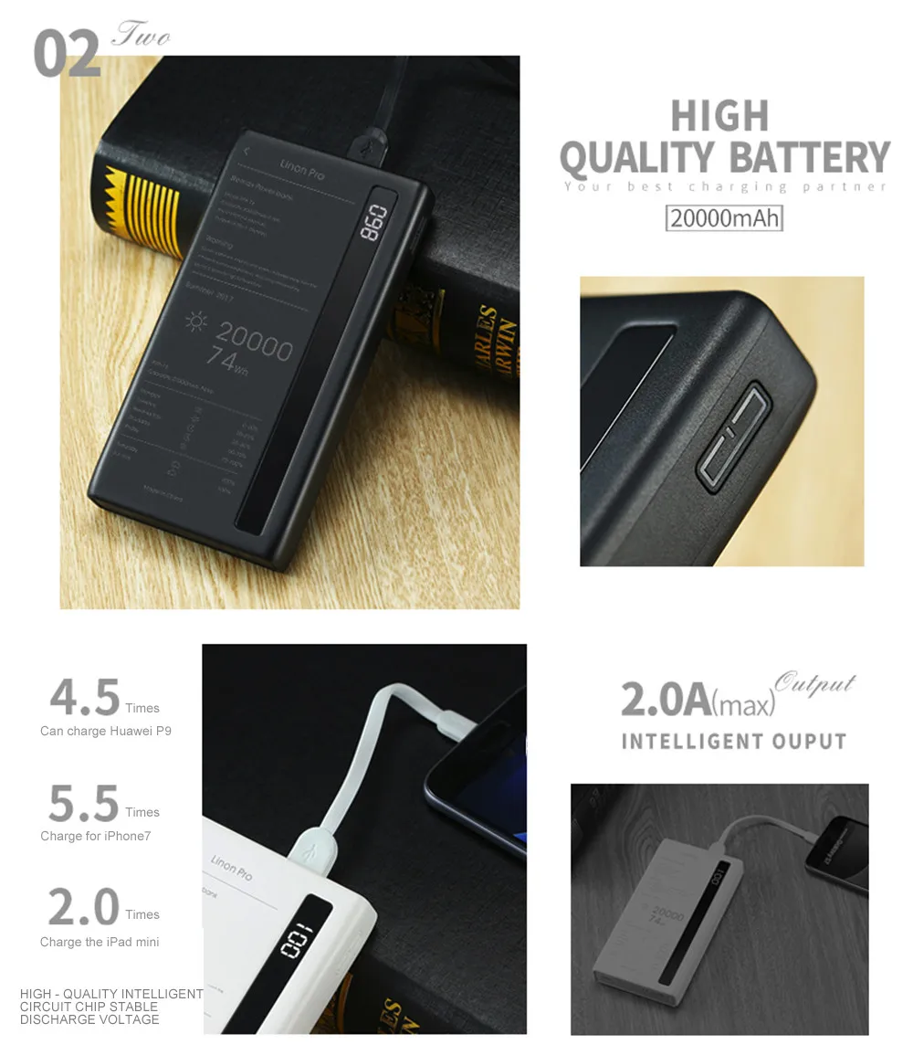 Linon Pro 20,000 mAh Power Bank 1