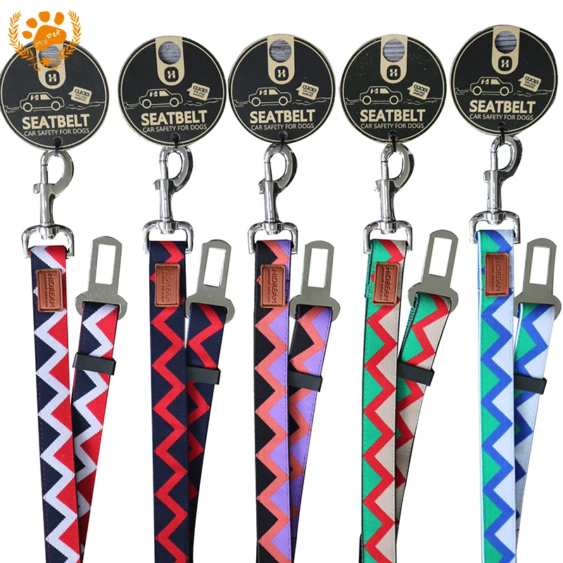 Veiligheid Zorg Hond Voertuig Autogordel Nylon Gordel Harness Verstelbare Huisdier Producten Wave Terughoudendheid Lood Breedte 2.5 CM HD002006