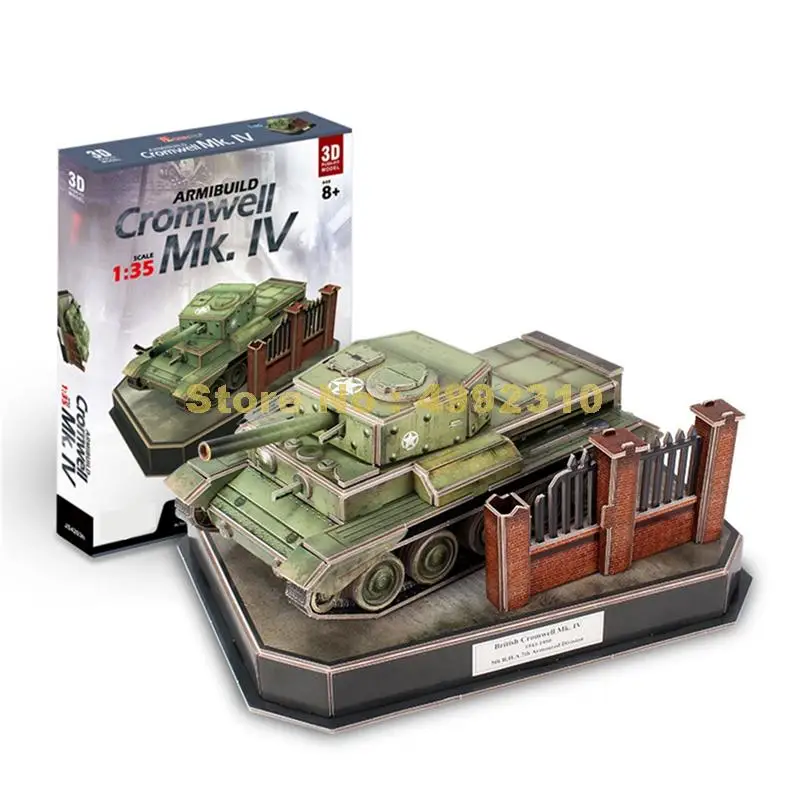 157 штук военный cromwell tank diy 3d бумажные Пазлы Модель игрушка|Пазлы| |