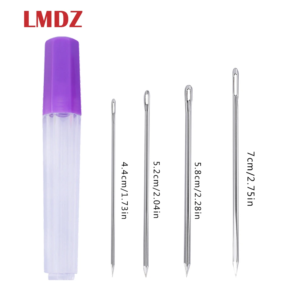

LMDZ 4pcs Triangular Shape Sewing Leather Needles Stainless Steel hand sewing Pin,DIY Dedicated Stitch Needlework Sewing Supplie