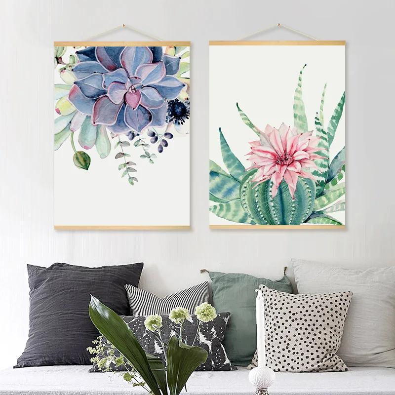 

Flower Hanging Scroll Painting Canvas Posters And Prints Wall Art Wall Pictures For Living Room Bedroom Nordic Decoration Home