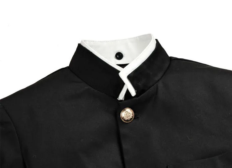 Новинка, Мужская черная тонкая туника, однобортный пиджак, японская школьная форма, пальто для колледжа