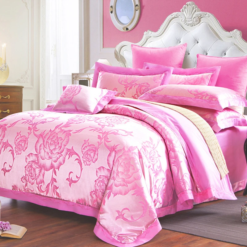 

20 Colors Home Textile Bedding 4Pcs Set Nordic Modern Double Wedding Gift Duvet Cover Bed Sheet Pillowcases Cover Set 2 Size