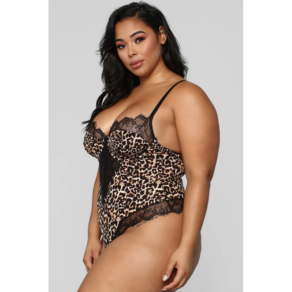 Sexy Backless Leopard Lace Bodysuit Skinny Bodysuit Large Size One-Piece Jumpsuit Romper Women Summer Party Playsuit Coveralls Sexy Backless Leopard Lace Bodysuit Skinny Bodysuit Large Size One-Piece Jumpsuit Romper Women Summer Party Playsuit Coveralls