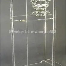 Красивый тусклый прозрачный лак акриловый Подиум с полкой акриловый стол