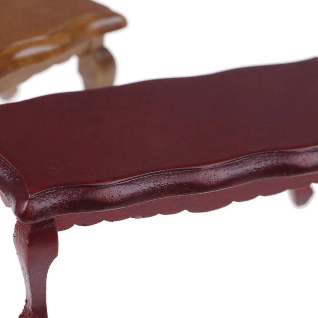1/12 Dollhouse Miniature Mini Wooden Coffee Table Simulation End Table Furniture Toys for Doll House Decoration Accessories 6