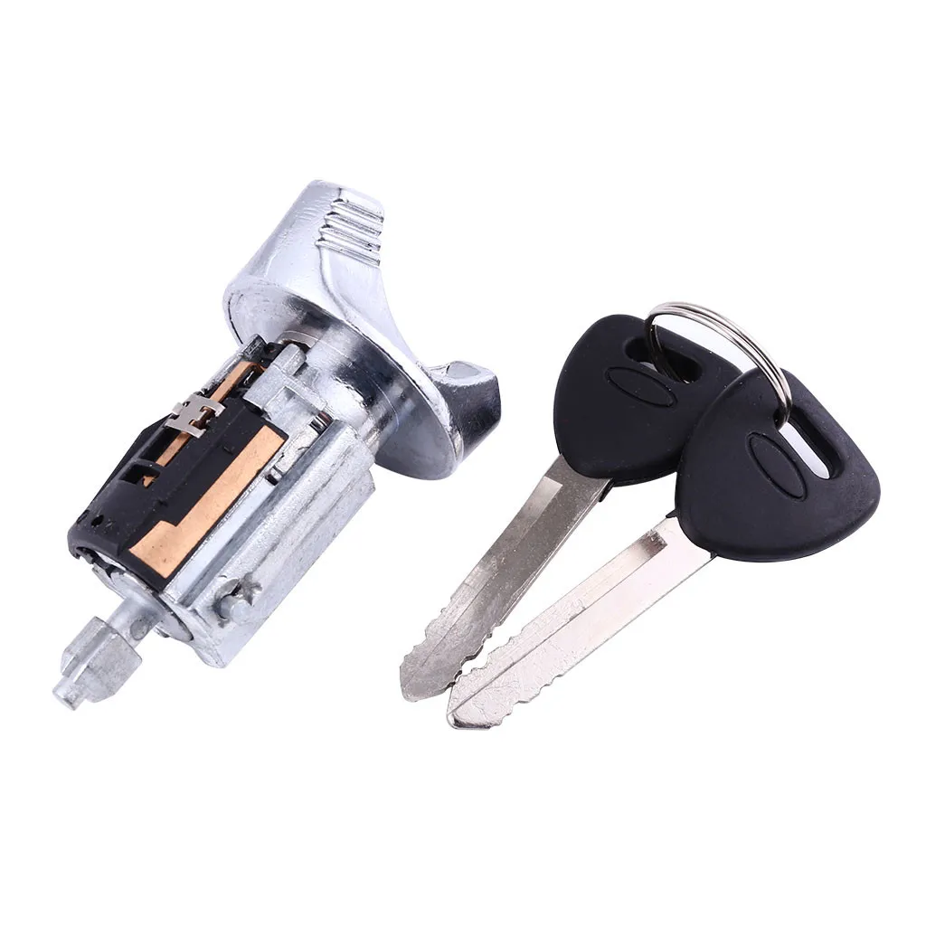 

For Ford F150 250 350 Pickup Ignition Key Switch Lock Cylinder 92 93 94 95 C-42-150 large eared type Chrome metal Silvery 0.8