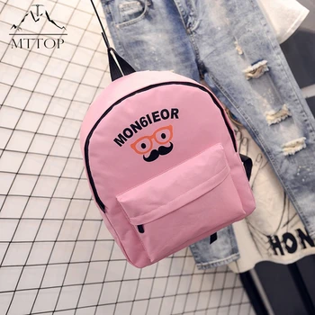 

50pcs/lot women canvas backpack fashion cute printing backpacks rucksack for teenage girls