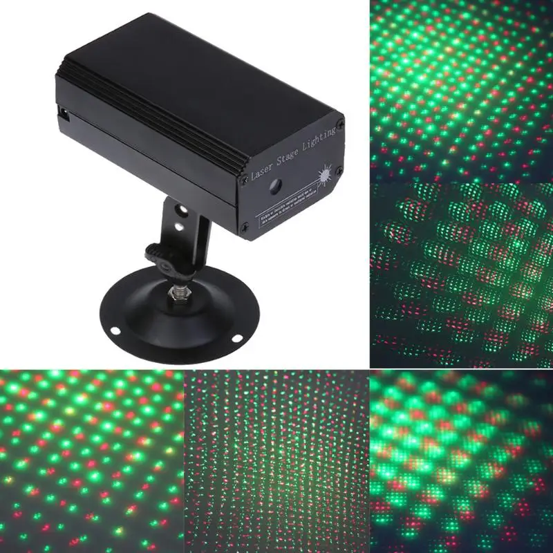

Portable multi LED bulb Mini Laser Projector DJ Disco Stage Light Christmas Party Lighting Sound Control