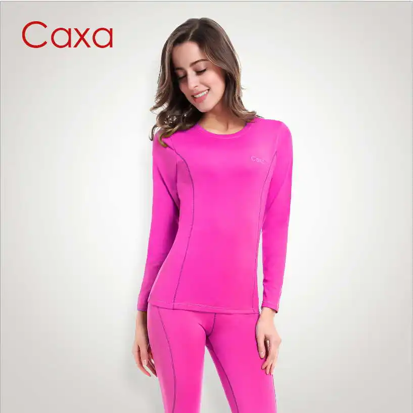 Caxa женский зимний тонкий теплый комплект нижнего белья Электростатическая защита подштанники быстросохнущие колготки для зимы теплое женское платье - Цвет: Pink