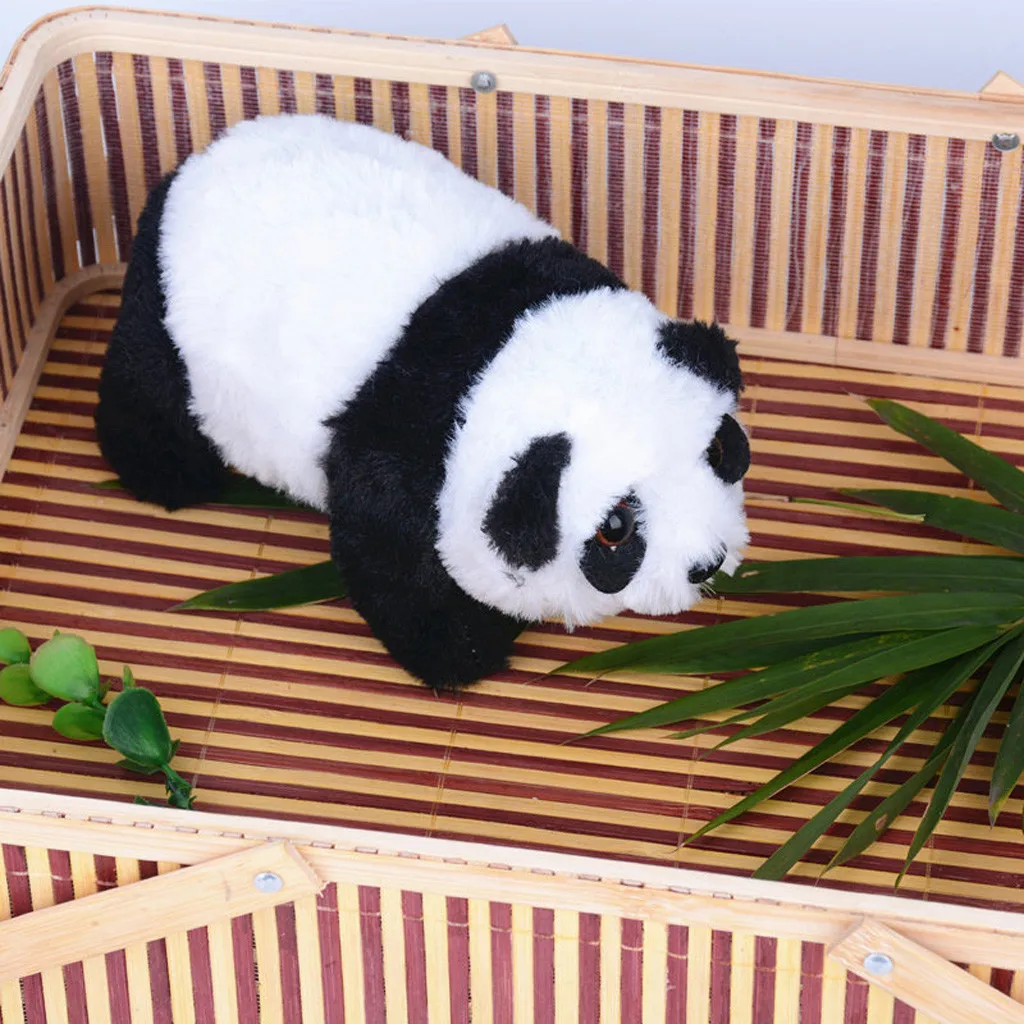 17*8*11 см очаровательные электрические музыкальные животные ходячая панда мягкая плюшевая игрушка кукла развивающий подарок для маленьких детей милый подарок