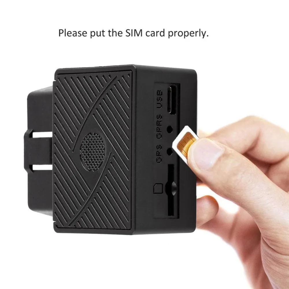 OBD II в реальном времени gps-трекер 16PIN OBD Mini Plug Play Car GSM OBD2 устройство слежения OBD II gps локатор с программным обеспечением/приложением
