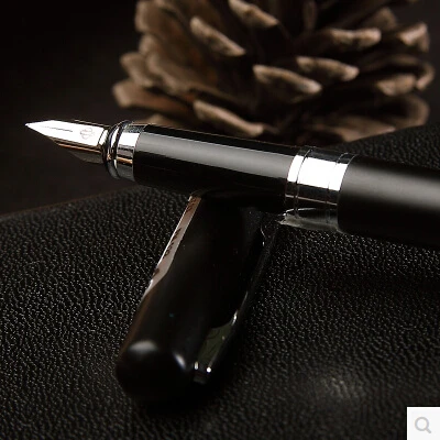 

premium stainless steel nib 0.5mm business fountain pen high quality excellent writing metal barrel Baoke PM122