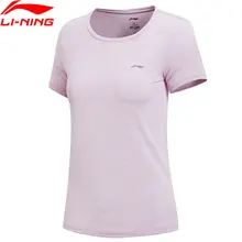 Li-ning/женские футболки для бега, розовый цвет, полиэстер, удобная дышащая подкладка, спортивные футболки, топы ATSN152 CJAS18