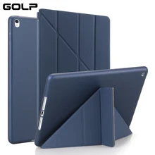 For iPad 10.2 Case GOLP PU Leather Hard PC Smart Cover for iPad 7th Generation Flip Stand Case for iPad 10.2 2019 A2197