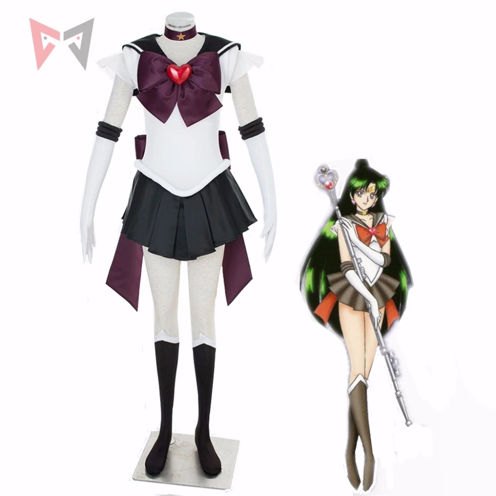菊のある女性のためのセーラードレス アニメのような服 ミヤセット セーラースタイル スーパーコスプレドレス カスタムサイズ Cosplay Costume Sailor Plutocustom Cosplay Costume Aliexpress