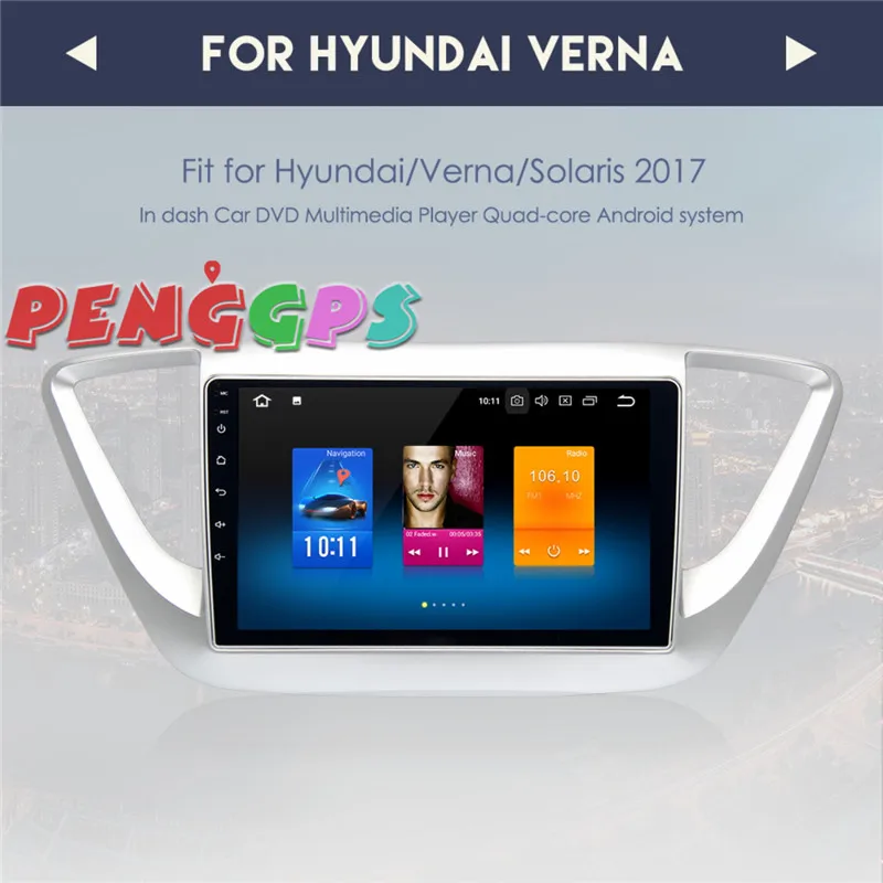 Android 8.0 7.1 Car Stereo Multimedia Radio GPS for Hyundai Solaris 2017 2018 verna I25 Autoradio Navigation Head unit IPS HD
