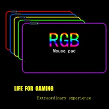RGB игровой коврик для мыши 4 мм Радужный светящийся светодиодный 7
