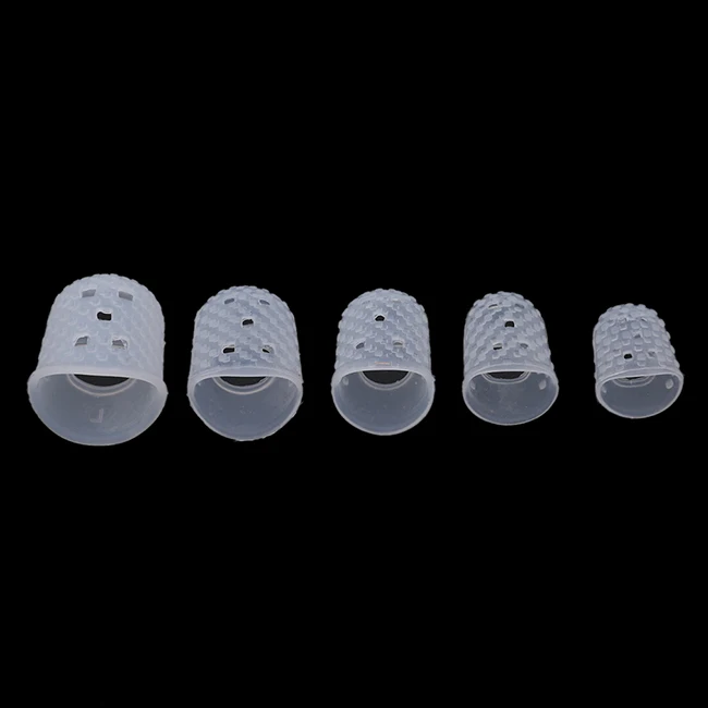 15Pcs Silicone Finger sleeve Slip Anti-scalding Needle Flip Book Money Playing Piano Thimble Tip Hollowed Out Breathable Freely 