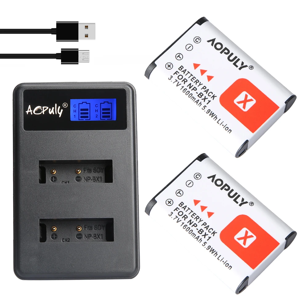 Зарядное устройство USB для Sony NP-BX1 NP BX1 NPBX1 2 шт с ЖК-дисплеем | Электроника