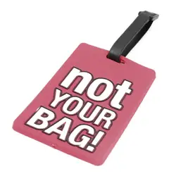 HEBA Горячая продажа Имя Адрес Этикетка арбуз красный мягкий пластик не ваша сумка шаблон багажная бирка