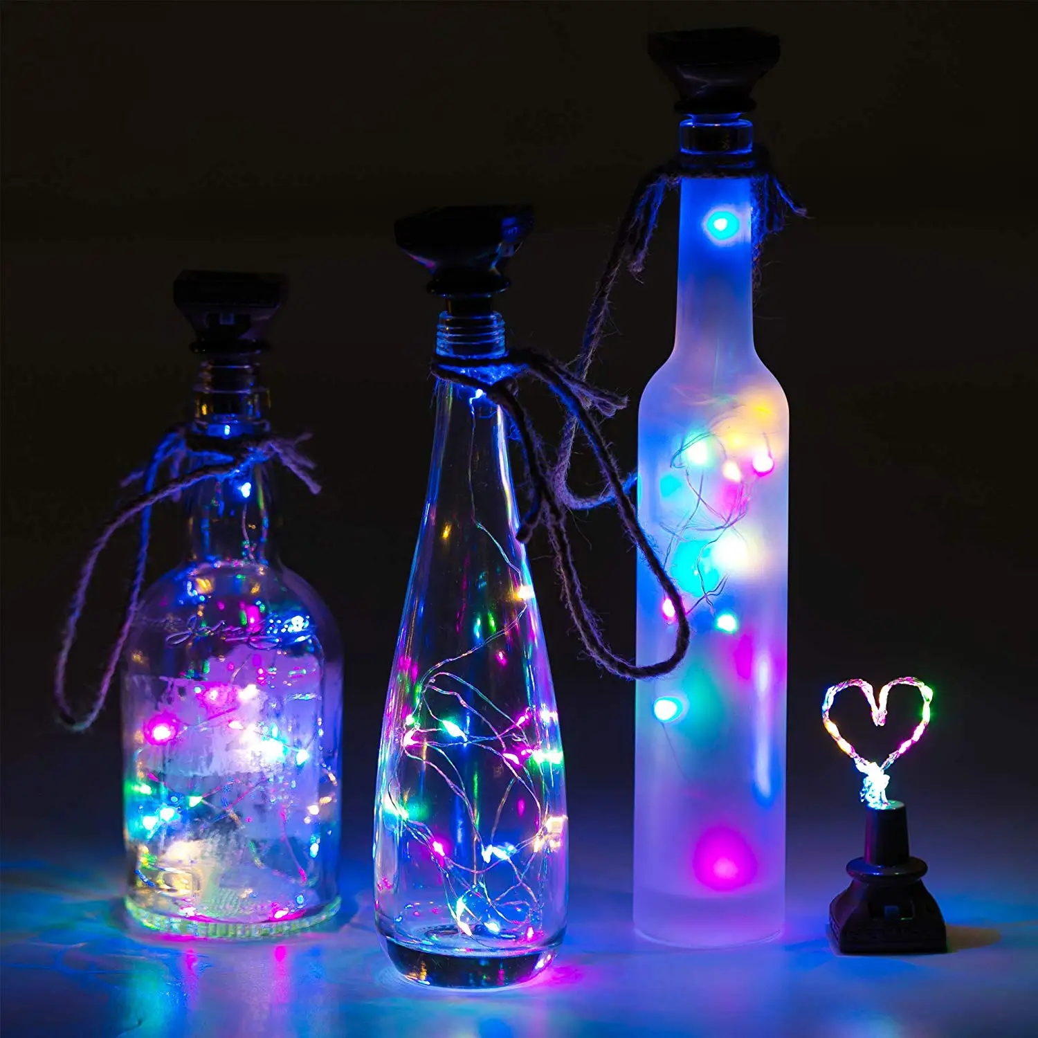 Солнечный светильник, струнные светильники в форме винных бутылок с пробковым светлячком, светильник s для DIY бутылок, для свадебной вечеринки, Рождества, внутреннего/наружного декора