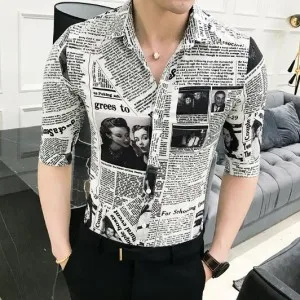 Chemise Homme, новинка, Весенняя однотонная мужская рубашка с длинным рукавом и вышивкой, корейская мода, приталенная повседневная мужская рубашка, черная, белая, 3XL-M