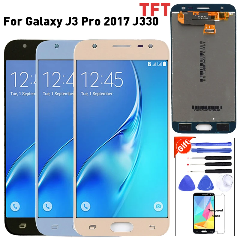 

For Samsung Galaxy J3 Pro 2017 J330 J330F SM-J330G LCD Display Touch Digitizer Screen 100% tested with brightness Adjust