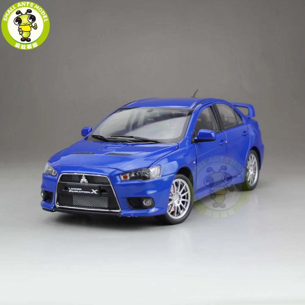 1/18 Mitsubishi Lancer EVO-X EVO X 10 левый руль литая металлическая модель автомобиля игрушка подарок для мальчика и девочки синий