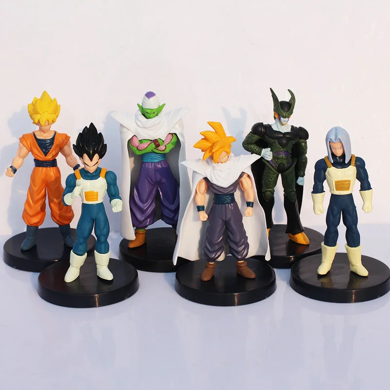 Vegeta Gohan Set de 6 Figuras de acción Goku Cell Dragon Ball Z Piccolo