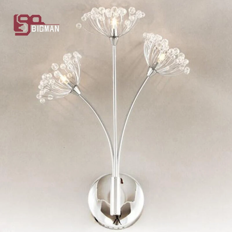 

new beautiful flower crystal wall lamp modern wall sconce G4 LED lights lustre home lighting