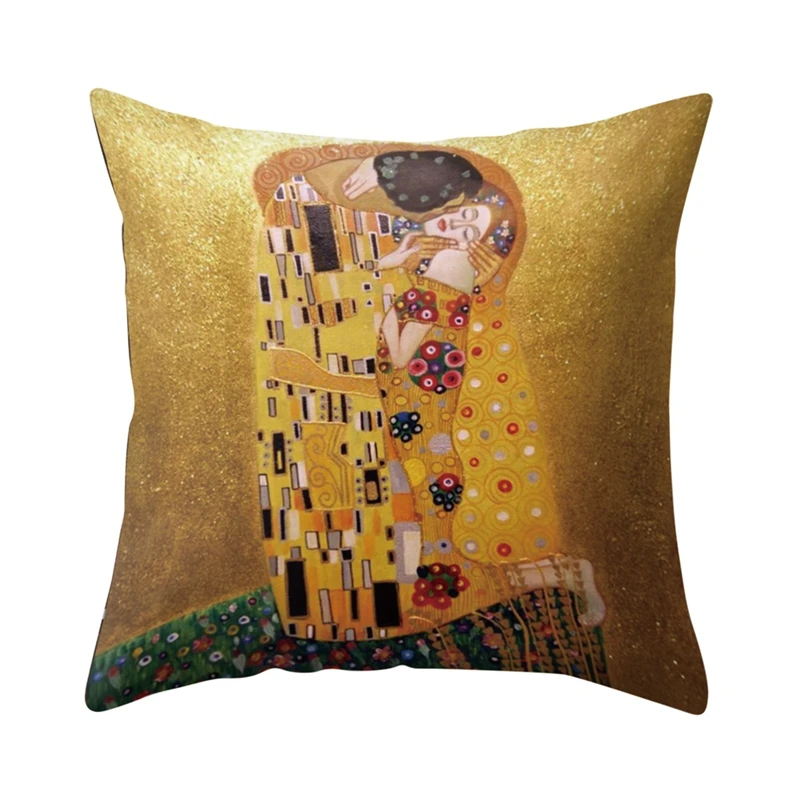 

Imagining figure painting hug pillowcase polyester high quality square pillow