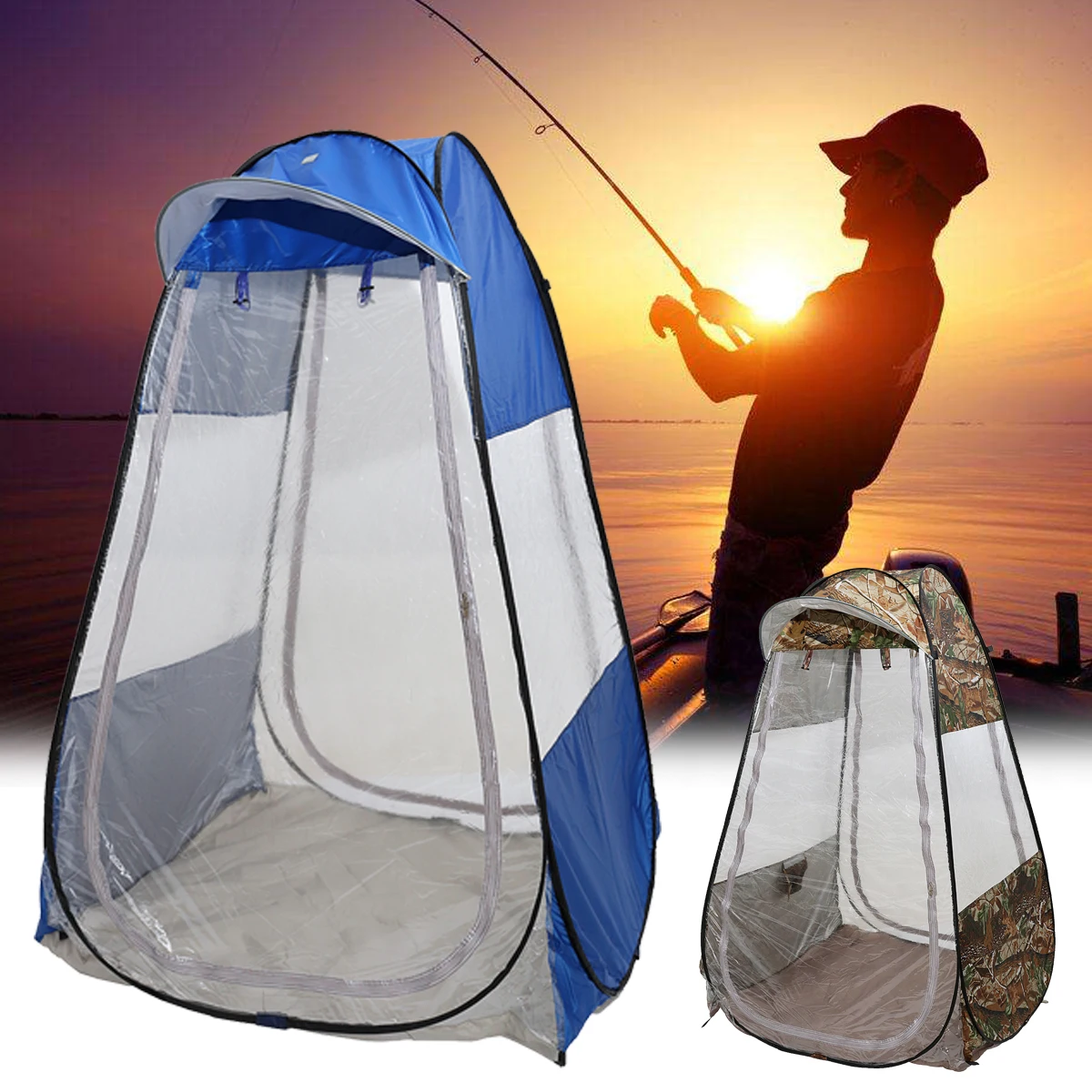

Lighter Outdoor Tents Portable Camping Single Pop-up Tent Waterproof Anti-UV Canopy Sunshade Shelter