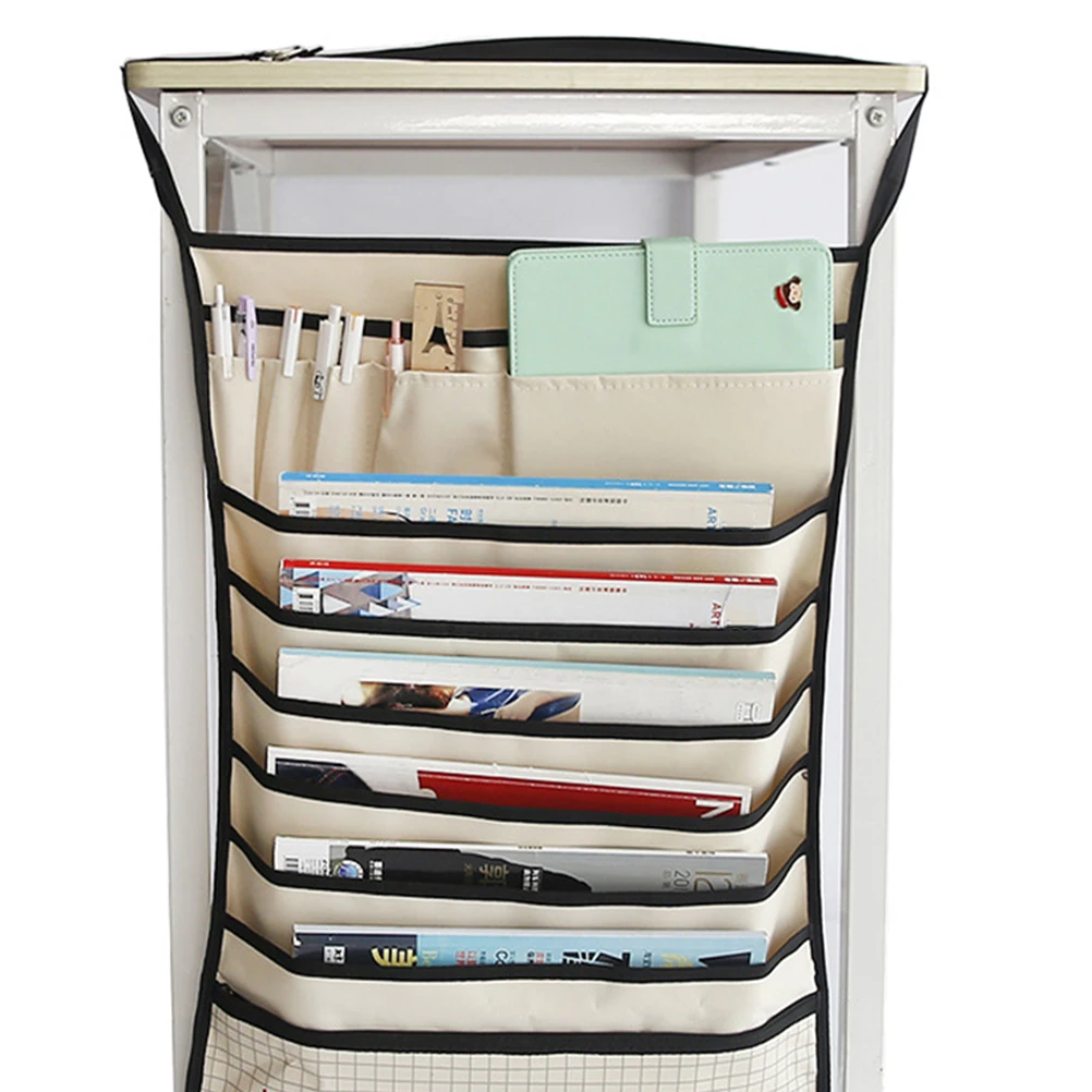 Adjustable Desk Side Stationery Organizer Hanging Bag Oxford Fabric
