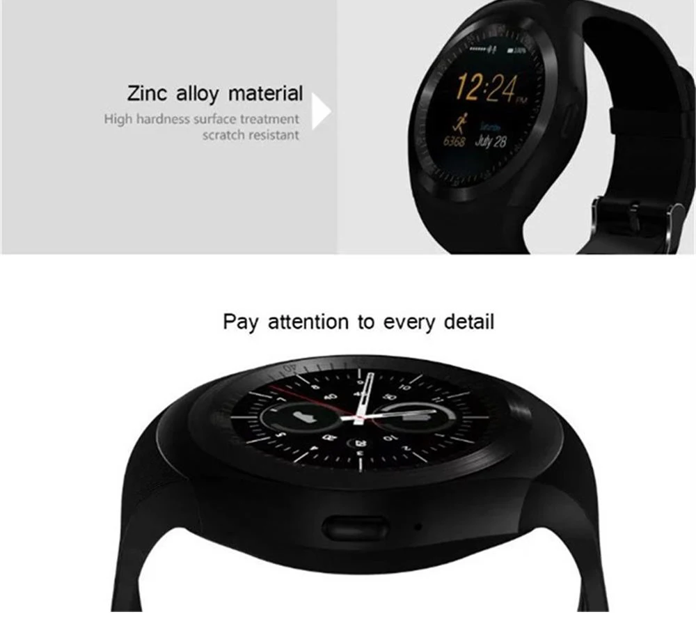 696 Bluetooth Y1 Smart Watch Relogio Android SmartWatch Phone Call GSM Sim Remote Camera Information Display Sports Pedometer 18