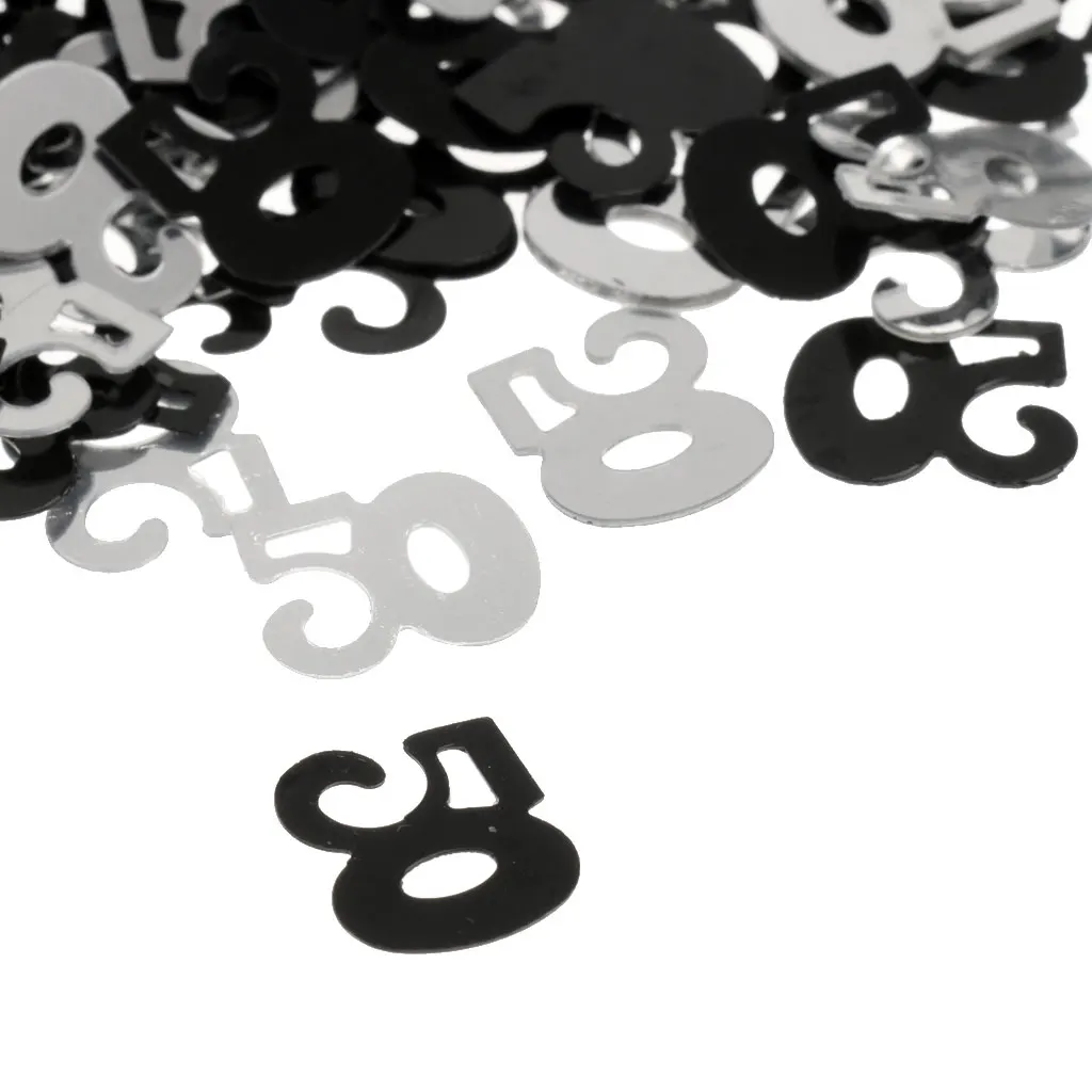 MagiDeal 50th Number Age 50 Birthday Party Metalic Confetti Foil Table Top Sprinkles for Birthday/ Wedding/Anniversary Confetti
