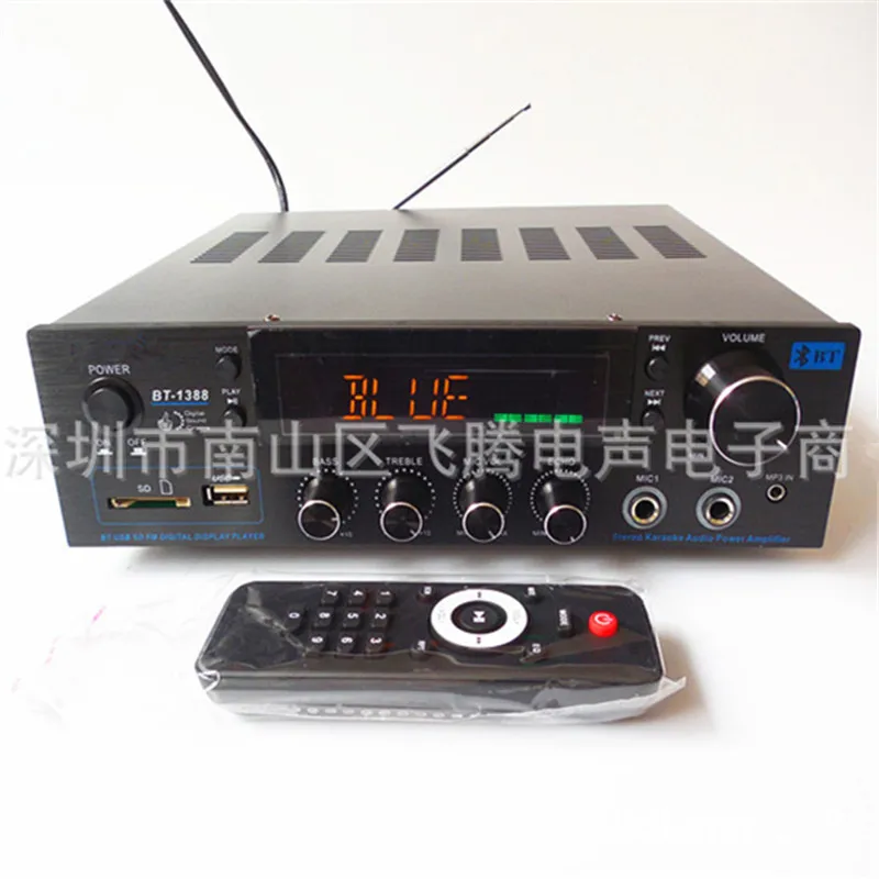European plug Remote control built-in Bluetooth USB SD MP3 Kara OK HIFI 2.0-channel 200W HiFi AV home theater audio amplifier цена European plug Remote control built-in Bluetooth USB SD MP3 Kara OK HIFI 2.0-channel 200W HiFi AV home theater audio amplifier цены онлайн
