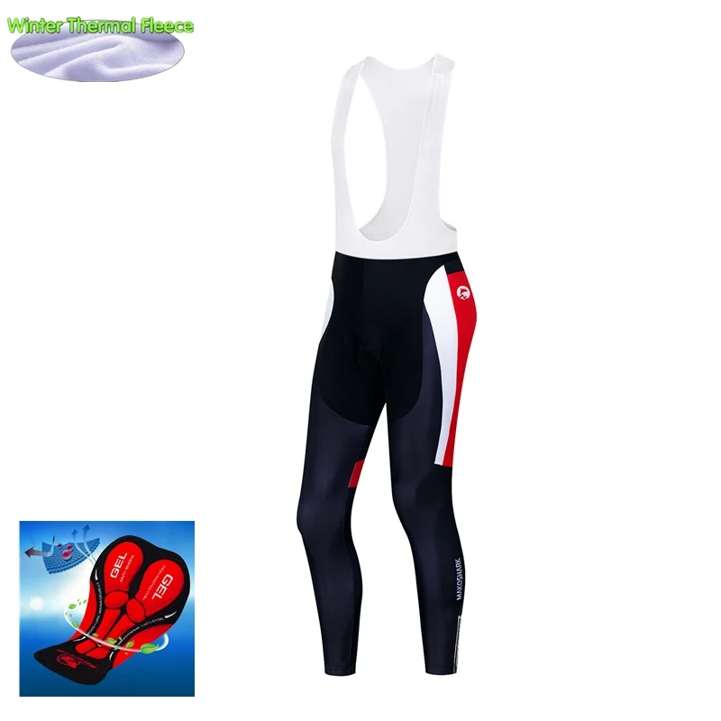 

2018 cycling pants Winter Thermal Long Cycling Bib Pants Fleece MTB Bike Bicycle Racing Bib long pants
