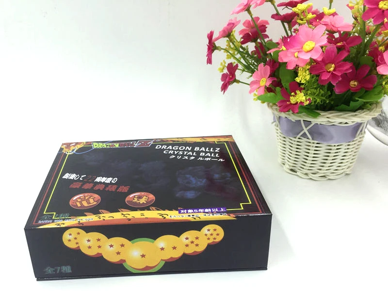 7pcs/set 3.5cm Dragon Ball Z 7 Stars Crystal Balls Dragonball Complete Set 1pcs 7.6cm Big Size Ball In Box Retail/wholesale