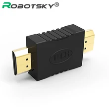 Robotsky HDMI Мужской к HDMI Мужской адаптер конвертер позолоченный HDMI удлинитель для ноутбук с HDTV ноутбук