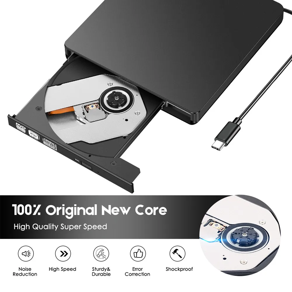 YiYaYo USB 2,0 Тип C DVD привод DVD RW ram горелка Писатель CD rom плеер оптический привод для ноутбука hp Настольный Windows MAC OS