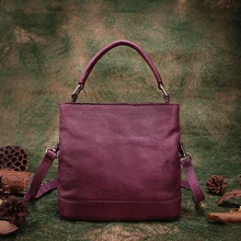 Ретро сумка женская сумка на плечо из натуральной кожи с верхней ручкой Повседневная сумка-мессенджер ручная работа Большая вместительная сумка