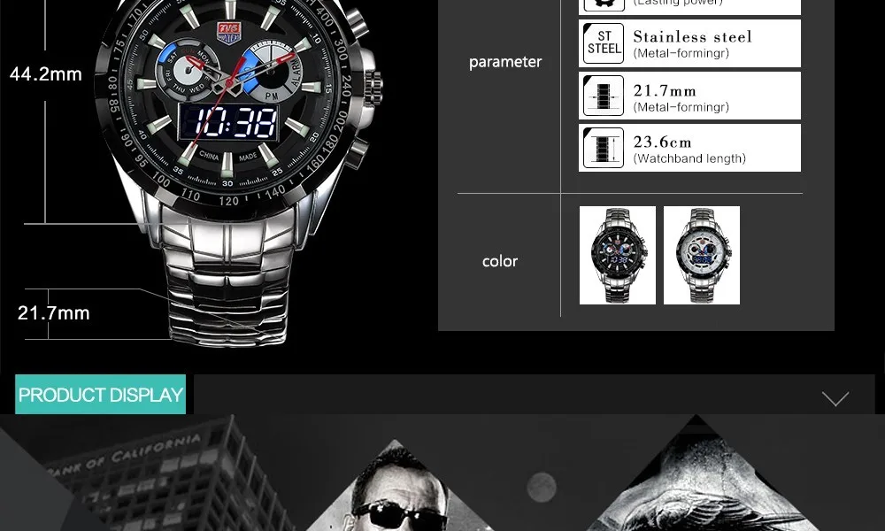 TVG мужские часы Топ бренд Роскошные модные спортивные мужские светодиодные цифровые аналоговые часы 30 м водонепроницаемые часы для дайвинга relogio masculino