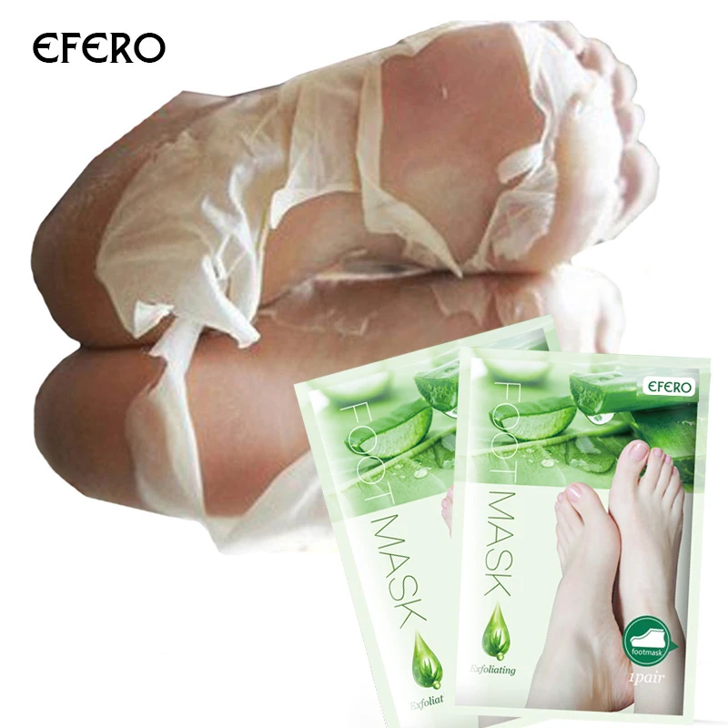 EFERO 3pack Peeling Foot Mask Pedicure Socks Exfoliating Feet Mask for Legs Moisturizing Whitening Remover Foot Dead Skin Care