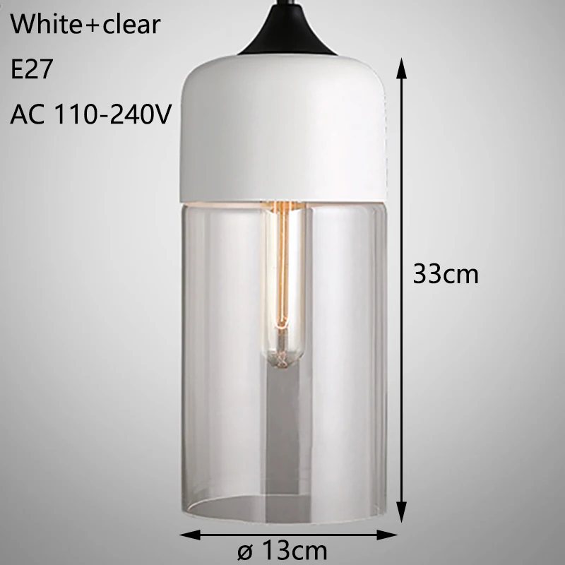 Современный подвесной Стекло подвесные светильники e27 e26 светодиодный для Кухня ресторана кафе гостиная