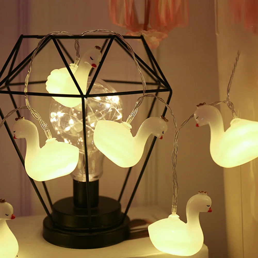 

Swan String Lights 1.5m 10 Led Outdoor Leds Strings Waterproof Garden Patio Fence Gazebo Summer Night Light Decorations