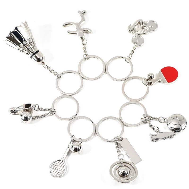 Football Key Ring Soccer Gift Key Rings Sports Keychain Birthday Present Anniversary Gifts For Phone Fans Club Tennis Badminton (12)