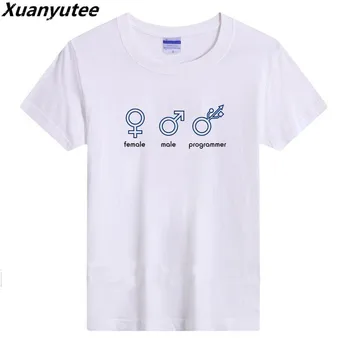 

Xuanyutee 2018 Summer Programmer Shirt Printed Female Male Tee Shirt Programmer Oneck Short Sleeve 3XL EU Size Geek FunnyT-shirt