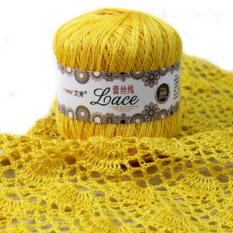 50 g/ball 8# Lace Crochet Thread Cotton Wool Fine Yarns Embroidery Crochet Knitting Lace Jewelry DIY Hand Knitting Threads