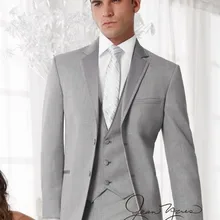 Обычный заказ серый мужчины платье, Сделанные на заказ костюм, Смокинг жениха приталенный fit мужчины в свадьба костюм, Жених мужчины одежда